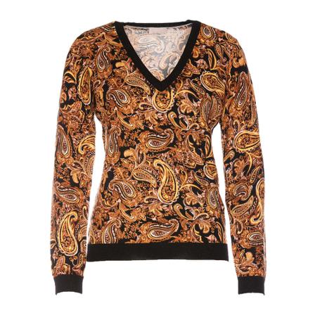 Liu Jo, V-neck Knitwear Pomarańczowy, Kobieta, Rozmiar: XS