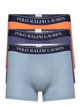 Classic Stretch-Cotton Trunk 3-Pack Blue Polo Ralph Lauren Underwear