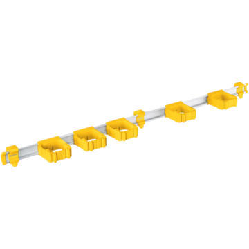 Skena Toolflex ONE 94cm med 5st hållare Gul*