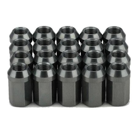 M12X1.5 Alumiiniset pyöränpultit pyöränmutterit 32.4X17mm 7075-T6 Titaani 20 KPL