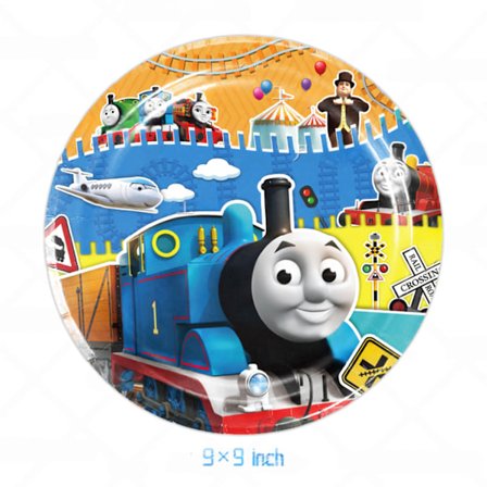 10 st Thomas Tåget Tallrikar 23 cm Kalas Tillbehör Födelsedagsdekorationer