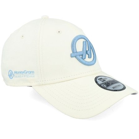 New Era - Motor Svart Keps - Haas F1 25 Seasonal 9FORTY Stone/Steel Blue Adjustable @ Hatstore