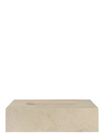Mette Ditmer Marble Tissue Cover - Beige - 14X25.5X6.5CM