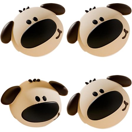 4 stk. Hjørnebeskyttere til baby | Søde bordkantbeskyttere | Tegneserie dyr babysikre hjørner og kanter til borde