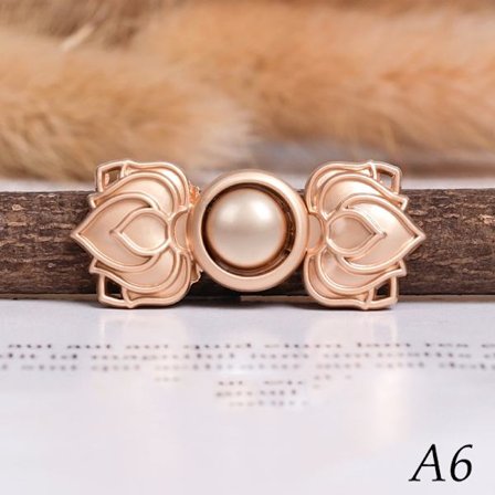 1 par metallknapptröja kofta Clip Hanfu Mother Button Lo - stock