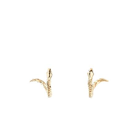 Aurélie Bidermann, Tao gold plated snake mini hoop earrings Geel, Dames, Maat:ONE Size