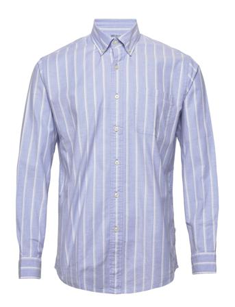 Slhregrick-Ox Flex Shirt Ls S Blue Selected Homme