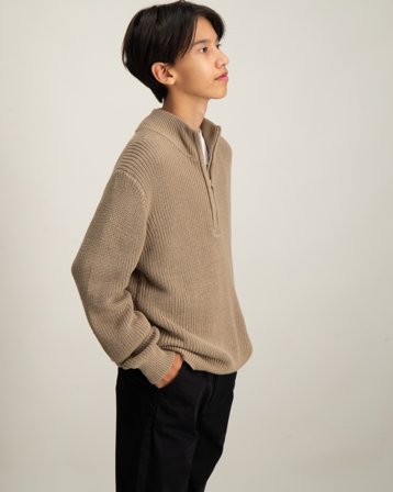 Grunt Durbuy Knit Beige Tröjor Kille - Kids Brand Store