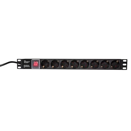 LogiLink LOGILINK- 19'' PDU 1U 8 Germany Socket with ON/OFF Switch