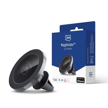 3MK Auton puhallinritilän pidike Magsafe - Musta
