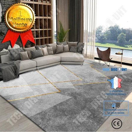 Täppe - TD - 160 x 230 cm - Grå och Guld - Skandinavisk - Modern - Ljudisolering