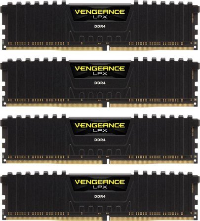 Corsair Vengeance LPX - DDR4 - sett - 64 GB: 4 x 16 GB - DIMM 288-pin - 2400 MHz / PC4-19200 - ikke-bufret