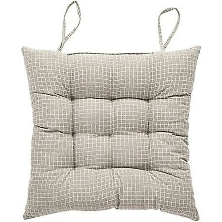 Stolsdyna 43 x 43 x 8 cm med remmar, Universal bomullslinne