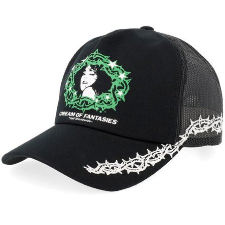 HUF - Svart trucker Keps - Fantasies Black A-Frame Trucker @ Hatstore