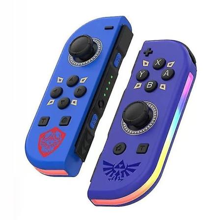 Langaton ohjain, joka on yhteensopiva Nintendo Switchin, Oledin ja Liten kanssa, peliohjaimen joystick (l/r) korvaava RGB-valolla oikealla - Zelda