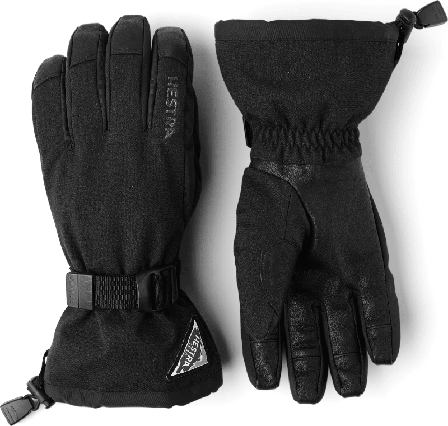 Hestra Powder Gauntlet - 5 Finger Unisex ski gloves Black 8