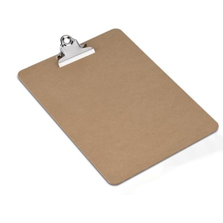 Skrivesett i fire deler av hardtre med solide klips