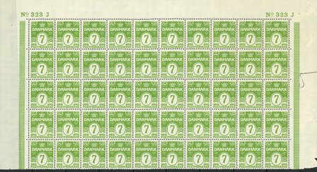 Danmark - AFA 167 - Postfrisk 50-blok