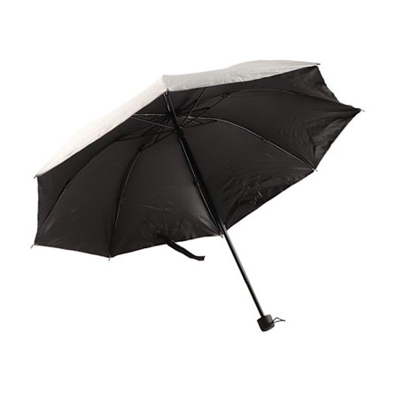 Muodi korealainen versio aurinkovarjo UV-eristys kannettava taitettava sateenvarjo musta vinyyli söpö sarjakuvio valkoinen koira