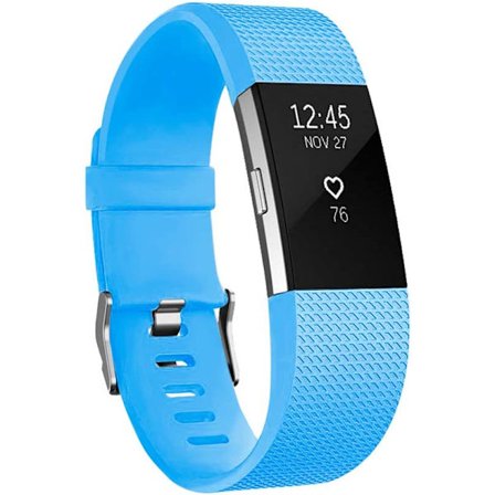 Smartklocka, armband ersättningsband kompatibel med Fitbit charge 2, klassiska och speciella justerbara sportarmbandCerulean(Cerulean-L)