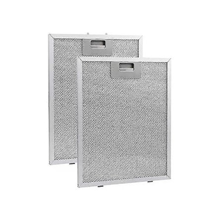 2 stk. filter for kjøkkenvifte, fettfilter for kjøkkenvifte, kjøkkenventilator, ventilasjon, aluminiums-aspirator