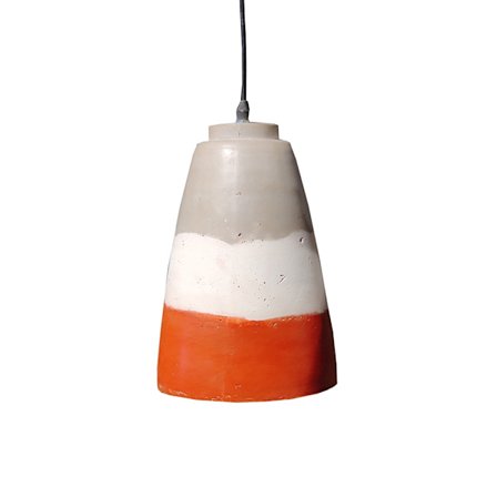 Pendellampe i betonterrakotta, 20x20x28 cm