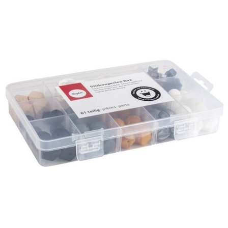 Siliconehelmet - RAYHER - 14860576 - 61 kpl - Punoituslanka - Musta