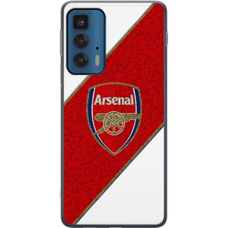 Kompatibelt Mobilskal till Motorola Motorola Edge 20 Pro Moschino Toy teddybjörn med enkel tecknad design, brun björn med vit tröja och tydlig logo