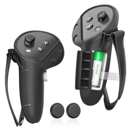 VR handtag silikon fodral för meta quest 3 kontroller skyddande lock med batteri fack öppning