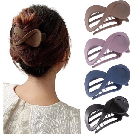 Hårklemme Store Hårklemmer Hårklemmer Tykt Hår Spænder Voksen Fransk Klo Klemme Retro Hår Smykker Hårprodukter til Piger Kvinder