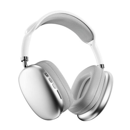 Silver-TEISCHE 9004 Trådløse Bluetooth-hodetelefoner, Over-Ear-hodetelefoner, Støyreduserende Bluetooth-headset, Stereolyd og Kraftig Bass Headph