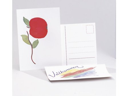 Vykort, förtryckt adressruta, kartong, vit 50/fp - Lyreco - Skola och förskola - Hobbymaterial - Pyssel