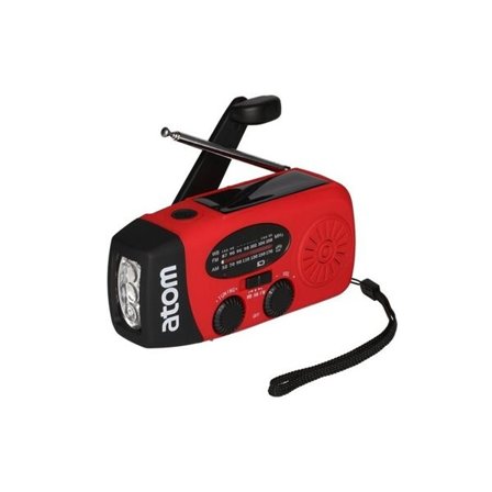 Atom nødradio med LED-belysning og Powerbank