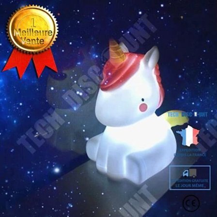 Skrivbordslampa - TD - Enhörning - LED - Vit - 8.5 x 12.5 cm