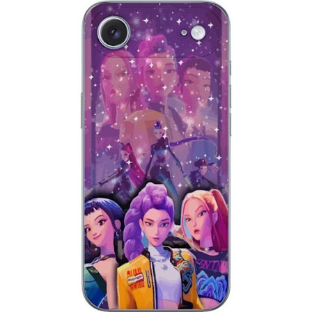 Kompatibelt Mobilskal till Apple Apple iPhone 17 Air K-Pop Demon Hunters stjärnor med tre kraftfulla hjältinnor, futuristiska färger och glittrande