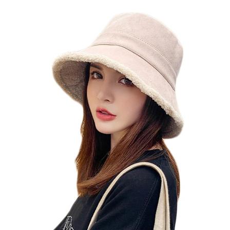 Horoshop Naisten Talvi K ntyv Bucket Hat, Paksu Tekovillallinen Kalastajan Lakki Syksyyn Tai Talveen