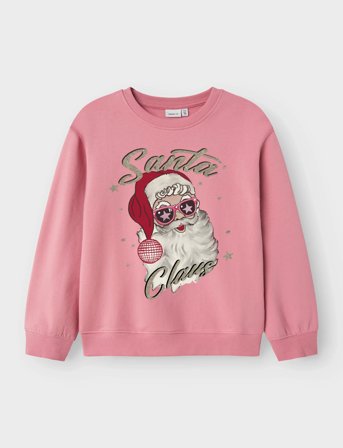 name it Nkfrasab Ls Nreg Sweat Bru Box - Pink - 116