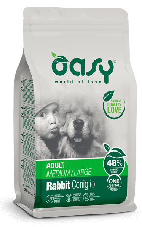 Oasy Dry Monoproteico Crocchette Al Coniglio Per Cani Taglia
