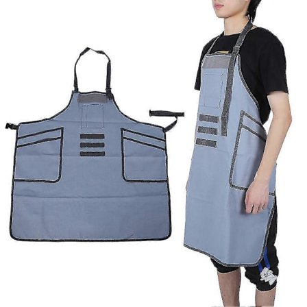 Justerbart lærredsforklæde med stor lomme til grill, milk tea-butik og blomsterhandel - Sy