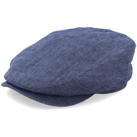Stetson - Blå flatcap Keps - Driver Cap Linen Navy Flat Cap @ Hatstore