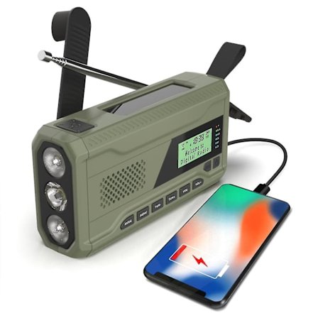 bærbar dab/fm radio, solcelleradio, solcelle krankradio