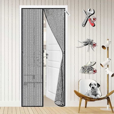 Magneettinen Hyttysverkko-ovi 80 x 220 cm, Hyönteissuoja Parvekkeen Ovelle, Kellariovelle, Terassiovelle, Parvekkeen Liukuoville Olohuoneeseen 