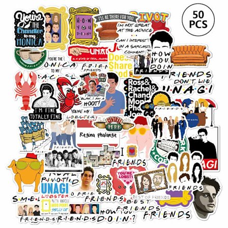 50 kpl Fashion Graffiti Tarrat Vedenpitävä Laptop Skate - Ystävät