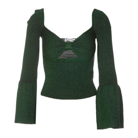 Self Portrait Long Sleeve Tops Grøn, Dame