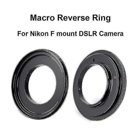 Kompatibel med Nikon F-mount Makro Reverse Adapter Ring 49/ 52/ 55/ 58/ 62/ 67/ 72/ 77mm Kompatibel