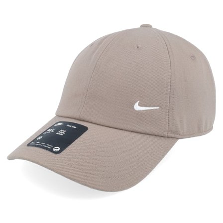 Nike - Beige - unconstructed - Cap - Club Cap U Sm Swoosh L Mink Brown/Sail Dad Cap - Hatstore