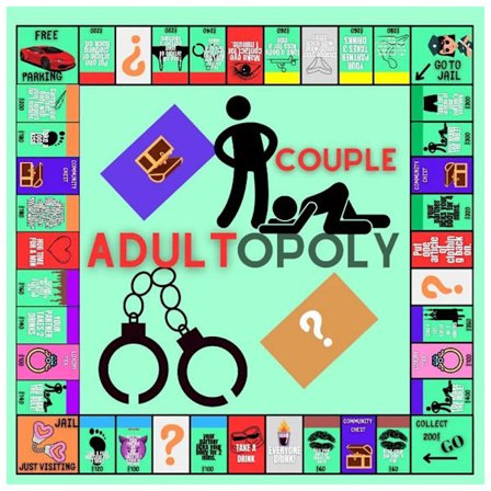 Adultopoly-lautapeli, pariskuntapeli treffi-iltaan