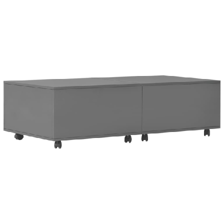 Vidaxl Soffbord Grå Högglans 120x60x35 Cm Grå