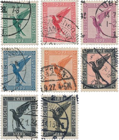 Tyske Rige 1926 - MICHEL 378-384 - Stemplet