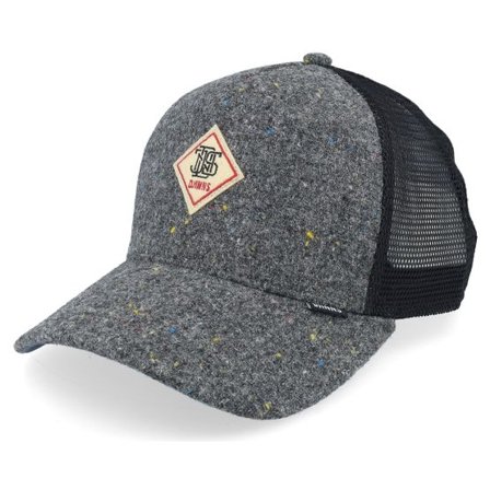Djinns - Grå trucker Keps - Hft Cap Mon Spots Dark Grey A-Frame Trucker @ Hatstore